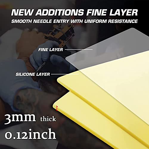 Tattoo Practice Skin Sheets - 5 Pack Soft Silicone for Beginners & Artists