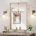 24x36 Inch Gold Bathroom Mirror - Modern Wall Vanity Mirror with Aluminum Frame - Variation: 36L x 24W
