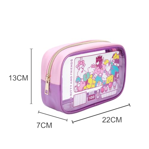 Hello Kitty Cosmetic Set - 3-Piece Fun Claw Machine Style Makeup Bag