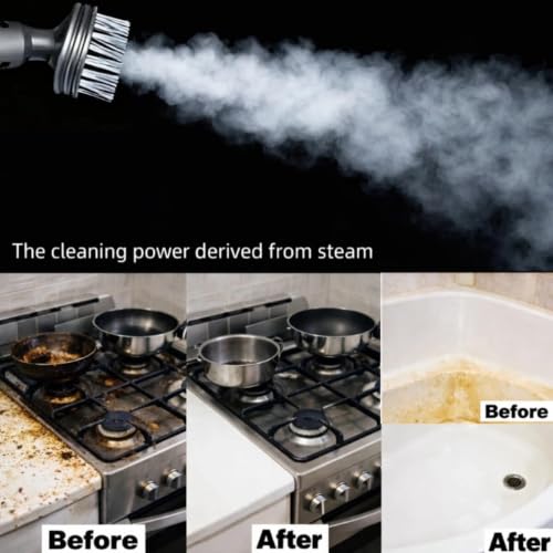 White PUREBEAR 300°F Steam & Scrub Mop with 13 Accessories - Lightweight & Multi-Surface Cleaning