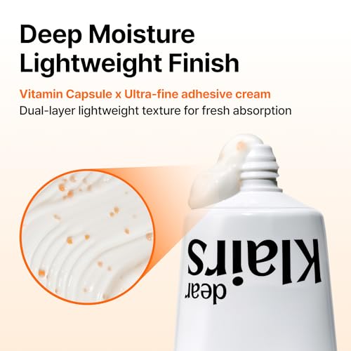 DearKlairs Vitamin C Face Moisturizer - Hydrating Skin Barrier Cream for Sensitive Skin, 2.11 Oz