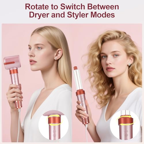 OKYUK 7-in-1 Hot Air Brush Dryer with 110,000 RPM High-Speed Motor