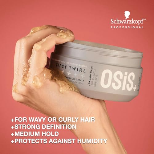 OSiS+ Tipsy Twirl Curl Cream, 10.1 Fl Oz ? Medium Hold Curl Enhancer for Defined Waves, Lightweight Volume & Humidity Protection
