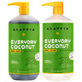 Alaffia Coconut & Coffee Berry Purely Coconut Value Set, Body Wash & Body Lotion, 32 Fl Oz Each