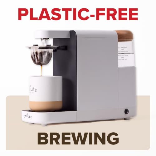 Mini Plastic-Free Pour Over Coffee Maker - White, Single Serve
