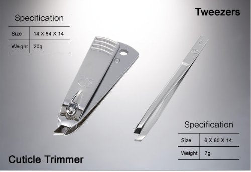 Travel Manicure Pedicure Grooming Kit Set - 9 Pcs Nail Clipper & Tools, Made in Korea