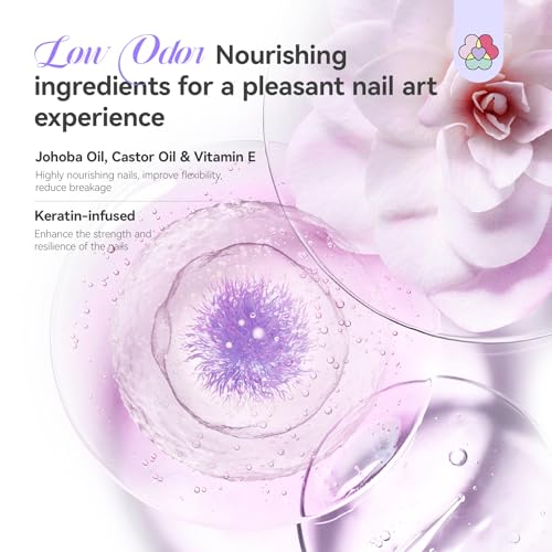 SAVILAND Acrylic Nail Kit for Beginners - 06-Acrylic Nail Set with Colors & Tools