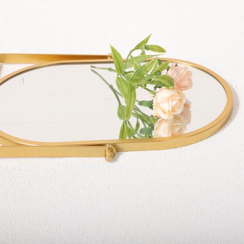 Tabletop Mirrors Makeup Mirror Portable Vanity with Metal Frame Desk Table Mirror with 180¡ÆAdjust Dressing Room Rotate Good for Bedroom Bathroom
