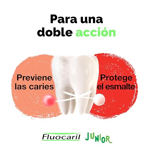 Fluocaril Junior Kids Toothpaste with Red Fruit Flavor 2x75ml for Ages 6-12