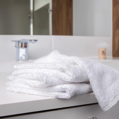 Luxury Cotton Washcloths 24 Pack - 12x12 Inch Spa-Quality Face Towels