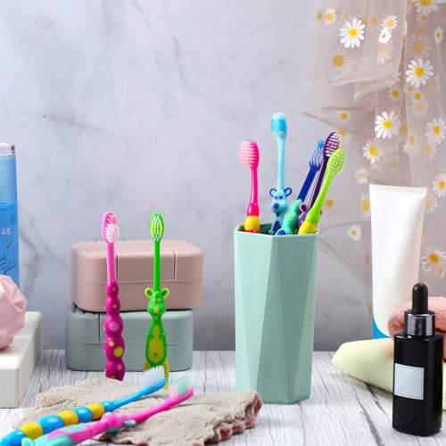 36 Pack Toddler Toothbrushes Soft Bristle for Sensitive Teeth - Bright Colors & Protective Covers
