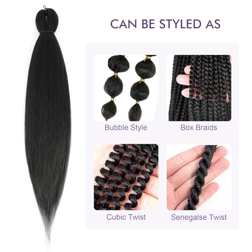 Pre-Stretched Braiding Hair 26 Inch Pack of 8 Dark Brown Yaki Texture for Twist & Box Braids Variation of THIS listing