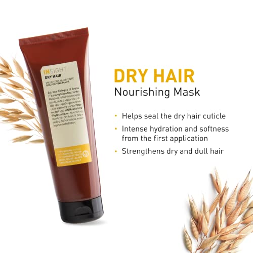 Hydrating Hair Mask for Dry Hair with Oat Extract & Nourishing Phytocomplex - 8.5 Fl Oz