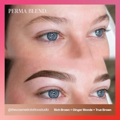 Perma Blend Light Brown Eyebrow Tattoo Ink Pigment - 1/2 oz Professional Microblading Supplies