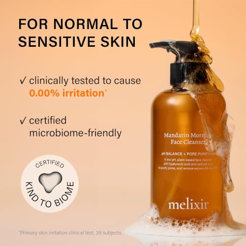 Mandarin Morning Facial Cleanser - Low pH Gel Face Wash with Citrus Scent