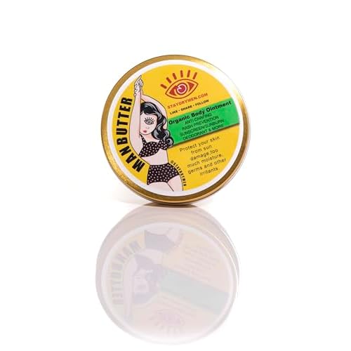 Manbutter Body Butter 4oz Full Skincare Healing Balm for Dry Skin Nourishing Moisturizer Natural Ingredients Soothing Relief
