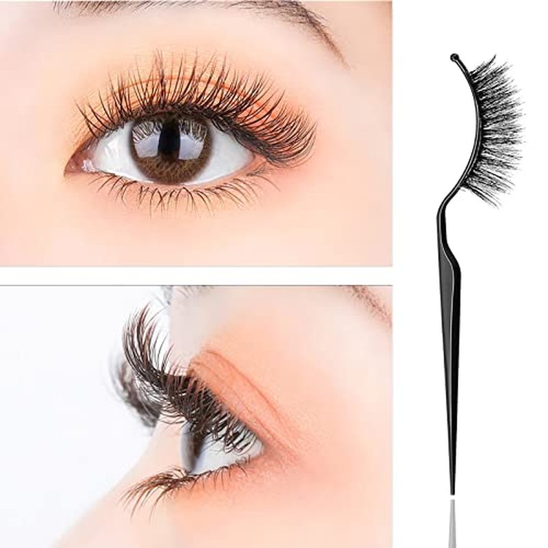 12 Pcs False Eyelashes Display Stick Eyelashes Applicator Tool 3D Eyelash Extensions Style Try on Sticks Planting Grafted Eye Lashes Applicator ?(Black, Transparent