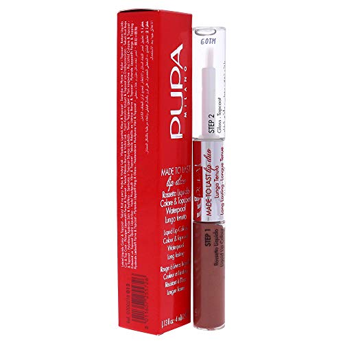 PUPA Milano Made To Last Lip Duo - Smudge-Proof Lip Color And Gloss - Highly Pigmented Shades - One Swipe Color Payoff - Gives Unrivaled Glassy Effect - Long Lasting - 012 Natural Nude - 0.13 Oz