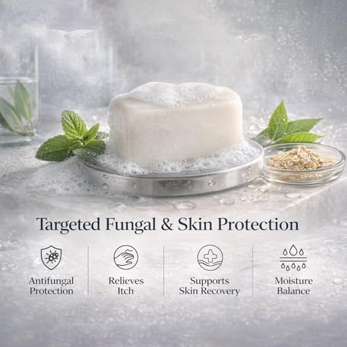 Antifungal Oatmeal Tea Tree Soap: Slow-dissolving Body Bar for Athletes Foot & Active Lifestyles ? Daily Skin Care to Help Relieve Skin Discomfort Associated with Jock Itch, Ringworm, and Fungal Acne