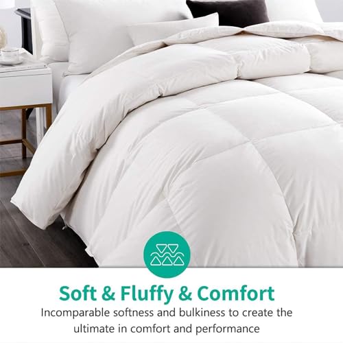 Lightweight Duvet Insert Twin White Summer Down Fiber Comforter - All-Season