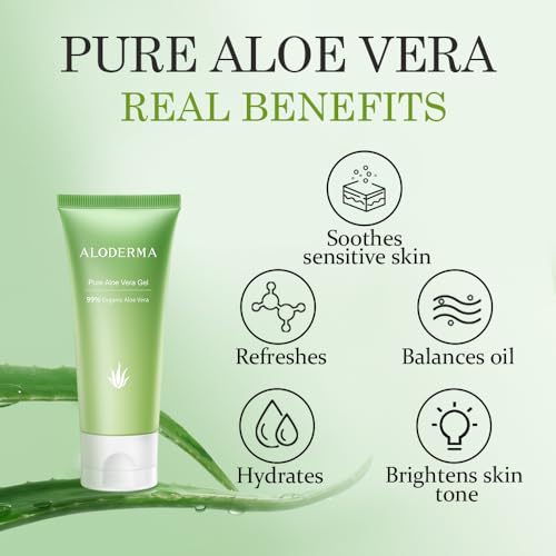 99% Pure Aloe Vera Gel Set - 4 Pieces - 2 pcs x 300g Aloe Vera Gel, 114g Aloe Gel & 45g Aloe Gel