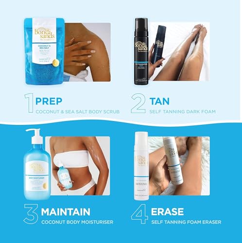 Bondi Sands Aero Self Tanning Foam Liquid Gold 7.61 Fl Oz - Fast Drying, Coconut Scented