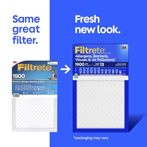 Filtrete 20x23x1 Air Filter MERV 13 MPR 1900 - 3-Month HVAC Filter