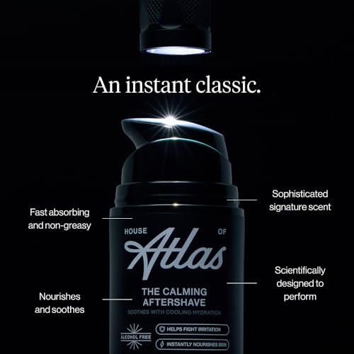 Calming Aftershave for Men, Hydrating & Soothing Post-Shave Lotion with Aloe, Chamomile & Witch Hazel, Alcohol Free, Lightweight, Restores Skin Barrier & Softens Stubble, 1.7 Fl. Oz