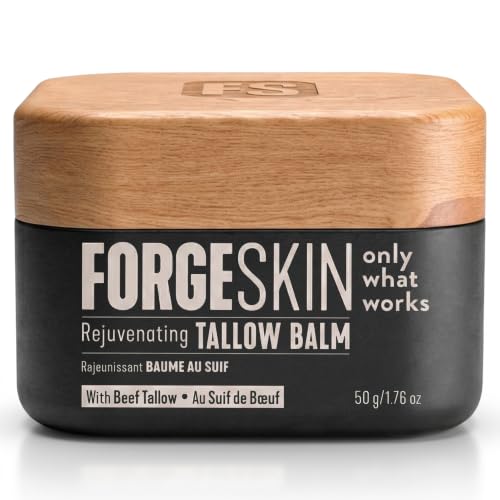 Forge Skin Beef Tallow Balm Moisturizer for Men 1.7 oz - Anti-Aging Face & Body Hydration