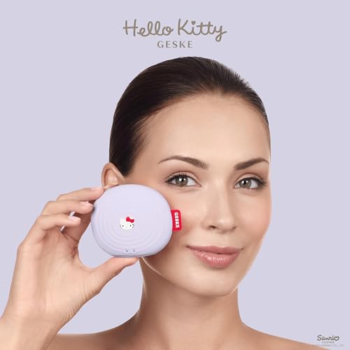 GESKE x Hello Kitty SmartAppGuided Sonic Facial Brush | 4 in 1 Electric Cleansing Brush | Daily Skincare Routine | Facial Massager