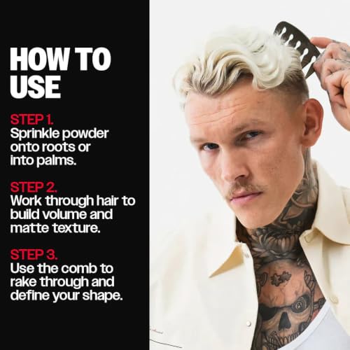 Slick Gorilla Matte Hair Styling Powder & Comb Gift Set for Men