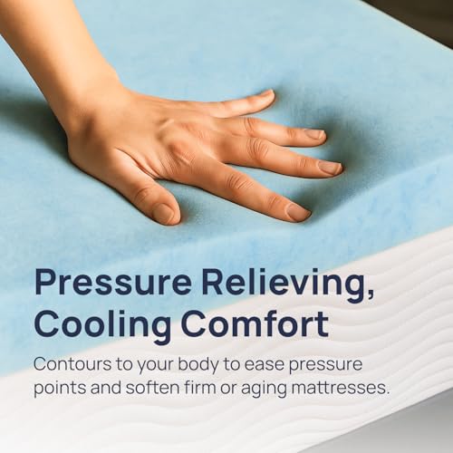 Sure2Sleep 2-Inch Gel Swirl Memory Foam Mattress Topper King Size - Cooling & Pressure Relief