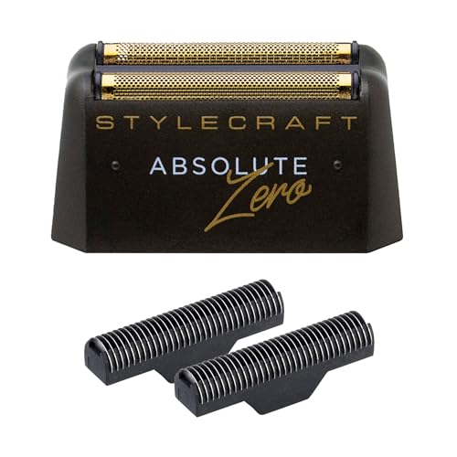 StyleCraft Absolute Zero Foil Shaver Gold & Black Echo Cutters for Men