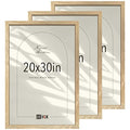 VCK 20x30 Poster Frame Set of 3 - Natural Solid Wood Wall Hanging