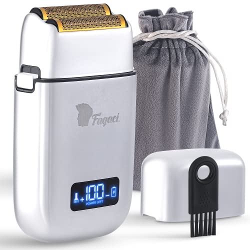 Fagaci Cordless Foil Shaver for Men - Silver, 5 Speed Ultra Close Razor