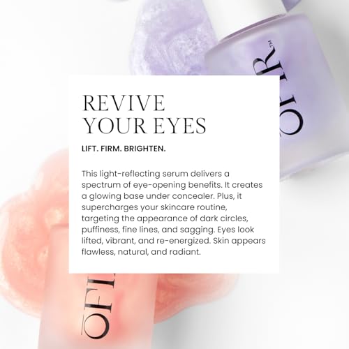 OFIR Bloom Serum Illuminating Gel | Under Eye Brightener Dark Circles Treatment | Lifting Formula With Hyaluronic Acid | Vegan Cruelty Paraben Free Skincare | Hydrating Moisturizer | Peony 1 Fl Oz