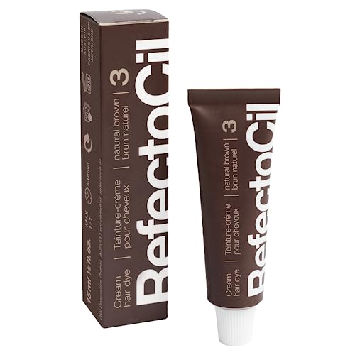 RefectoCil Starter Kit ? Black Cream Hair Dye (#1) + Natural Brown (#3) + Liquid Cream Developer Complete Tinting Kit