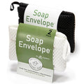 Soap Bag 100% Recycled - Soap Saver Pouch, Loofah Bath Scrubber for Bar Soap + Exfoliator (2-Pack Combo, Gentle and Deep Exfoliation)