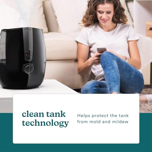 Large Top-Fill Humidifier with Warm & Cool Mist, Night Light, Essential Oil Pads