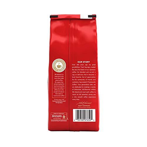 Community Coffee Café Special Half-Caff Ground Coffee Pack of 4 - 32oz Medium Dark Roast