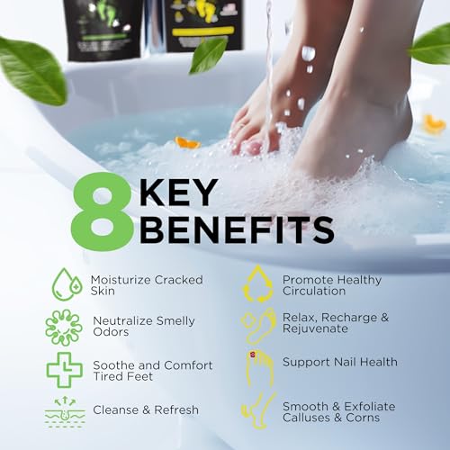 DAILY REMEDY Tea Tree Oil & Citrus Foot Soak Set, Pack of 2, for Foot Pain, Odor, Sore Feet, Athlete¡¯s Foot, Soften Calluses - Natural Blend & Salts, Made In USA