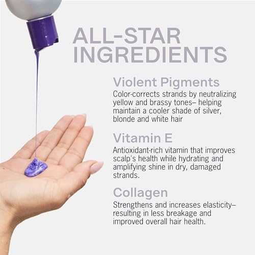 Jhirmack Silver Brightening Purple Shampoo Set of 4 for all types of silver, grey, and blonde hair