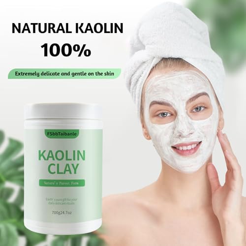 White Kaolin Clay Powder 100% Natural Ultra-Fine Cosmetic Grade Gentle & Smooth Texture for Natural DIY Skin Cleansers, Masks and Scrubs, and More(32 oz)