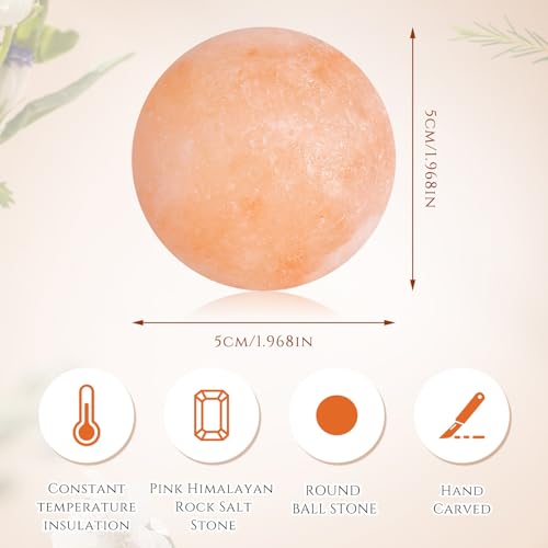 Himalayan Salt Massage Stones Set - Round Ball 10 Pack for Relaxation & Therapy