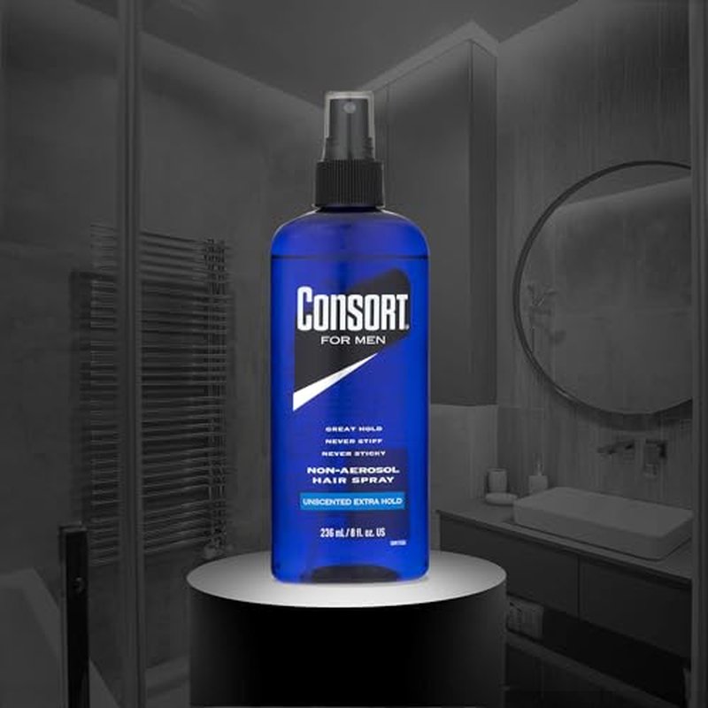 Consort Hair Spray 8 Ounce Unscented X-Hold Pump Non-Aero (Pack of 2)