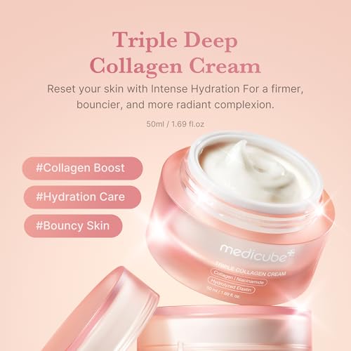Medicube Triple Collagen Cream & Toner Duo for Glowing, Firm Skin