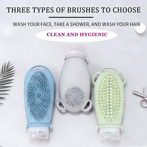 Travel Bottles for Toiletries,Tsa Approved Travel Size Containers 3-Pack (3.4 oz)£¬Leak Proof Refillable Liquid Silicone Squeezable Accessories for Shampoo Conditioner Lotion