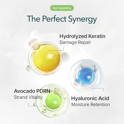ViveLab Avocado PDRN Deep Repair Hair Mask - 72H Keratin Conditioning Treatment for Damaged Hair