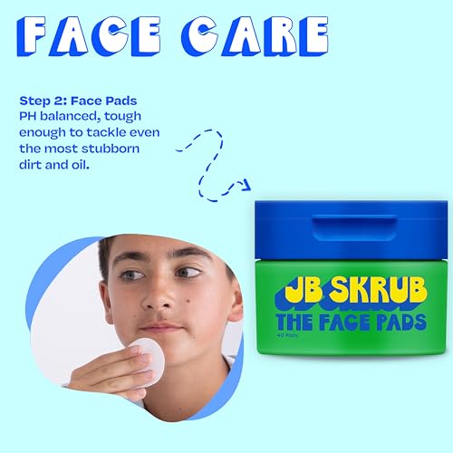 JB SKRUB The Face Kit ? Pimple Patches, Pads, Wash & Lotion ? Complete Skincare Set for Kids, Tweens & Teens