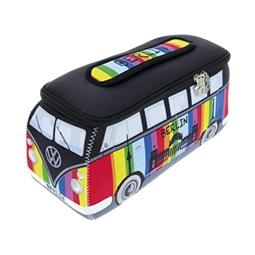 BRISA VW Collection - Volkswagen Neoprene Universal Makeup Cosmetics Toiletry Travel Pharmacy Bag in T1 Bus Design (